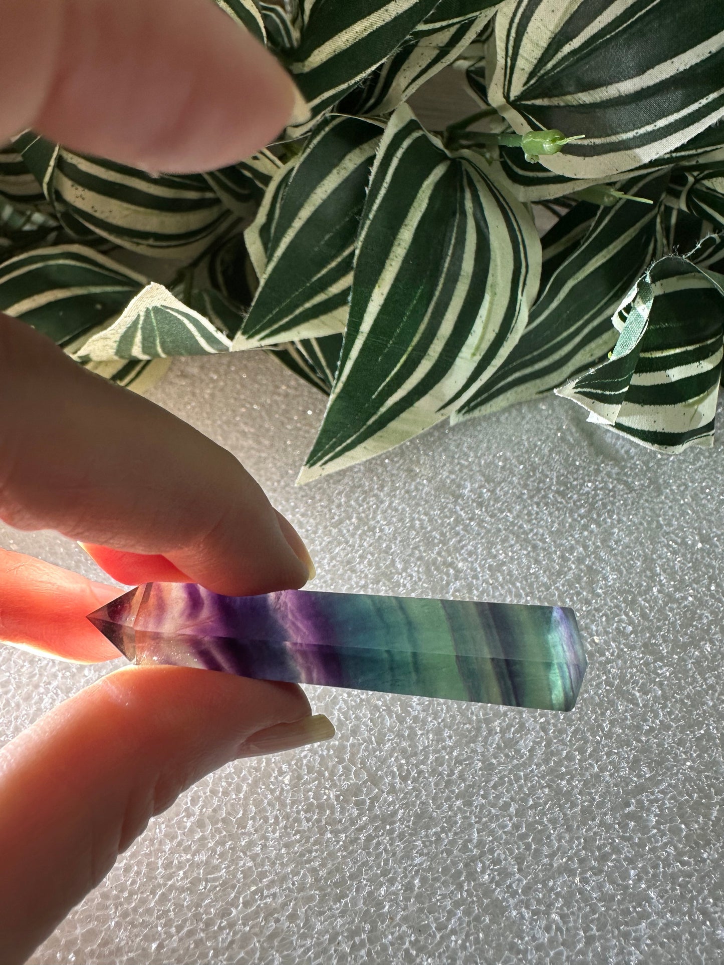 Rainbow Fluorite Crystal Point #4