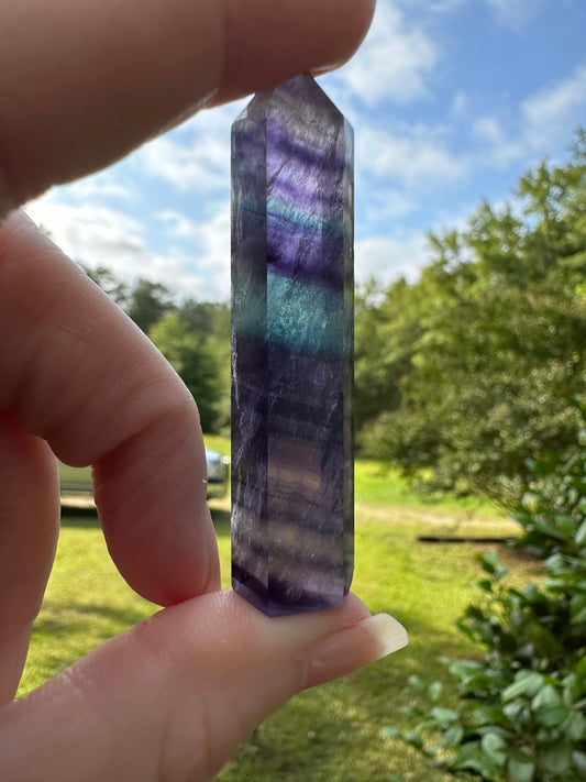 Rainbow Fluorite Crystal Point #2