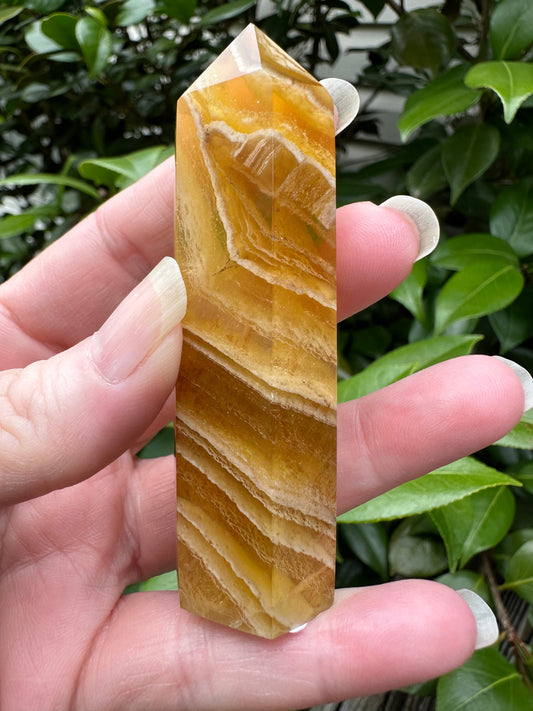 Yellow Fluorite Obelisk Tower #4