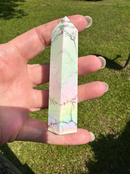 Angel Aura Howlite Obelisk Point #3