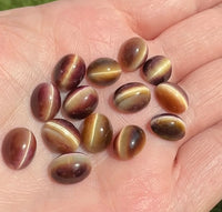 Purple Tiger Eye 10x8mm Oval (synthetic)