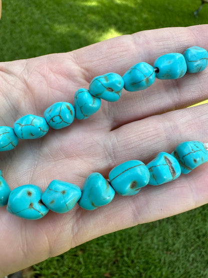 Turquoise Color Stone Bead Strand