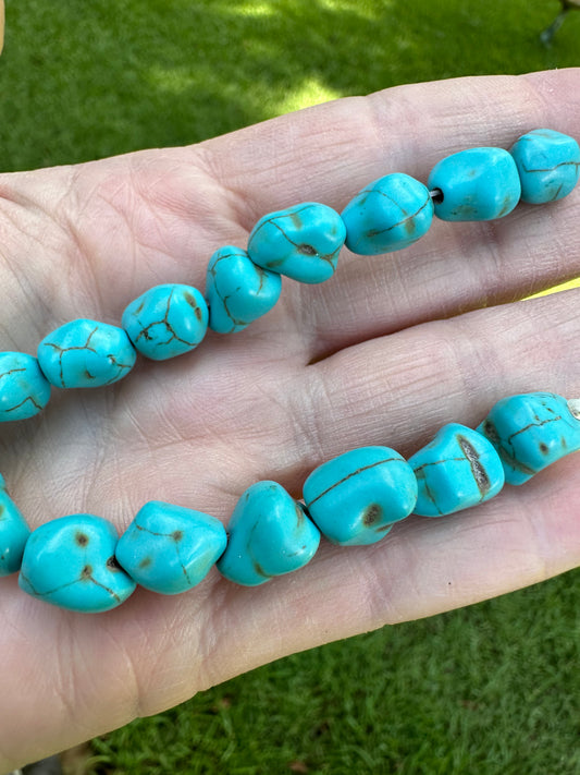 Turquoise Color Stone Bead Strand