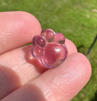 Mini Candy Fluorite Paw Print Carving