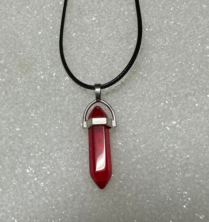 Bullet Pendant with Cord Necklace #1