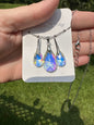 Silvertone Water Drop Jewelry Set