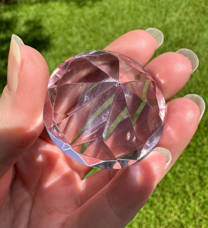 Light Pink Glass Gemstone Paperweight