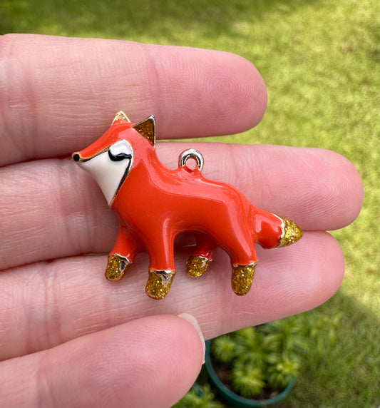 Metal/Enamel Fox Pendant