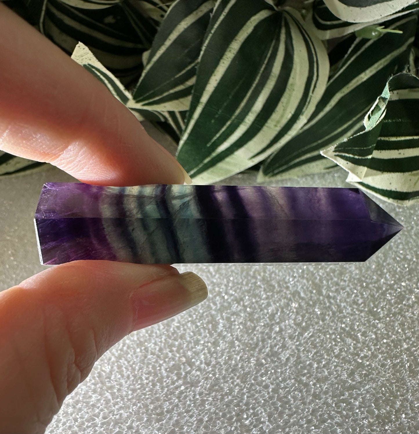 Rainbow Fluorite Crystal Point #1