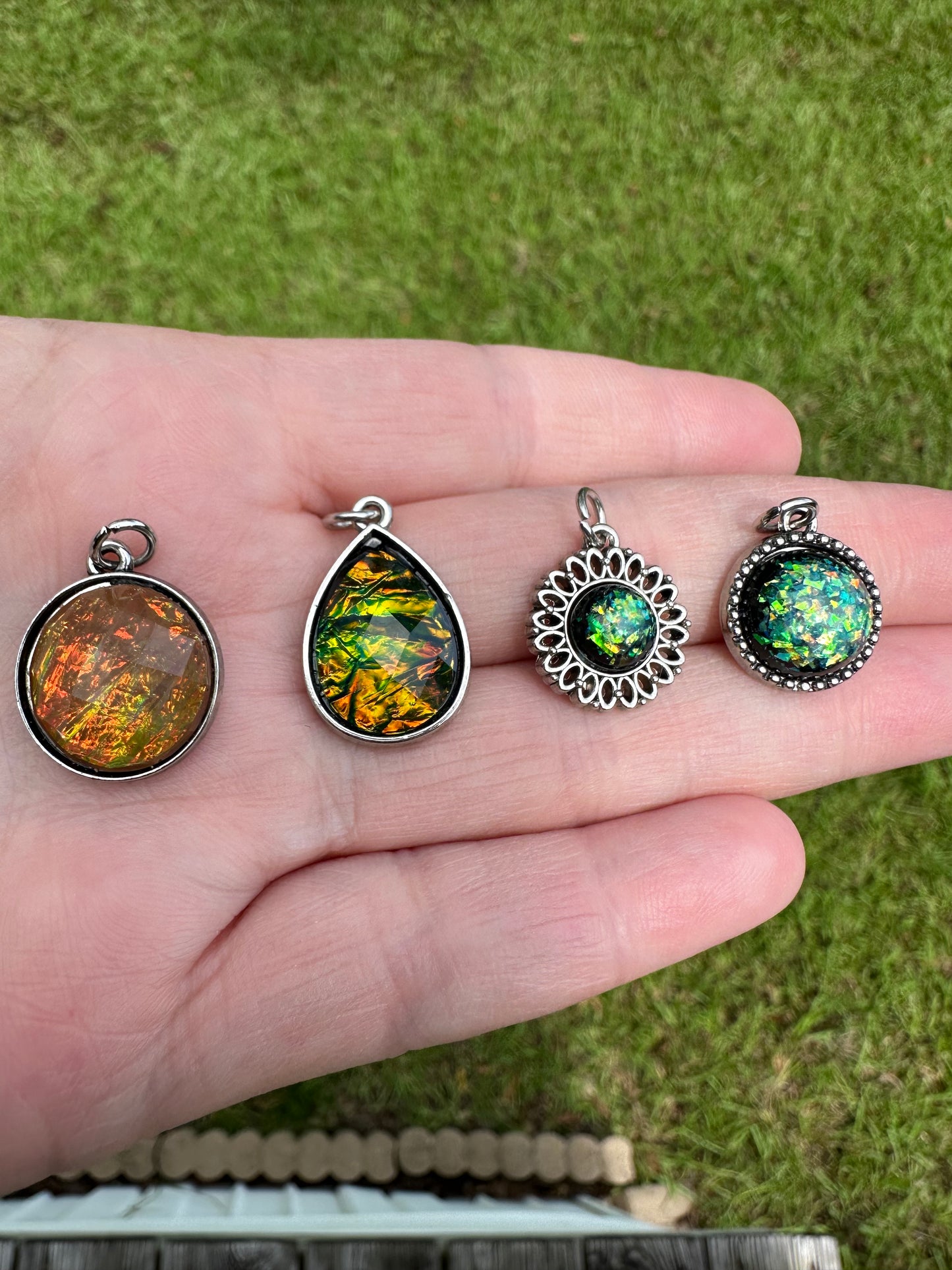 Set of (4) Colorful Pendants