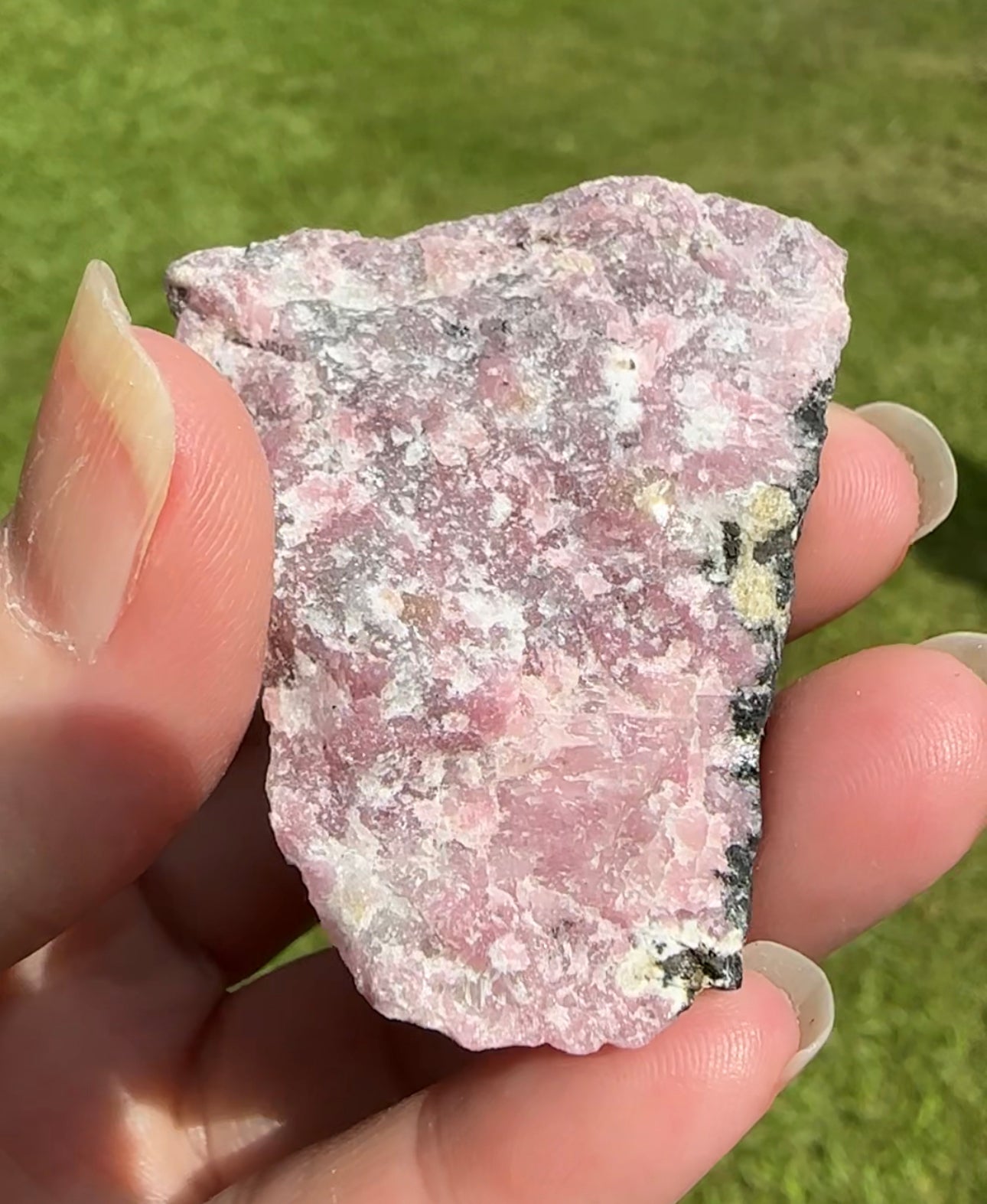 Raw Rhodonite