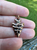 Goldtone Arrowhead Pendant