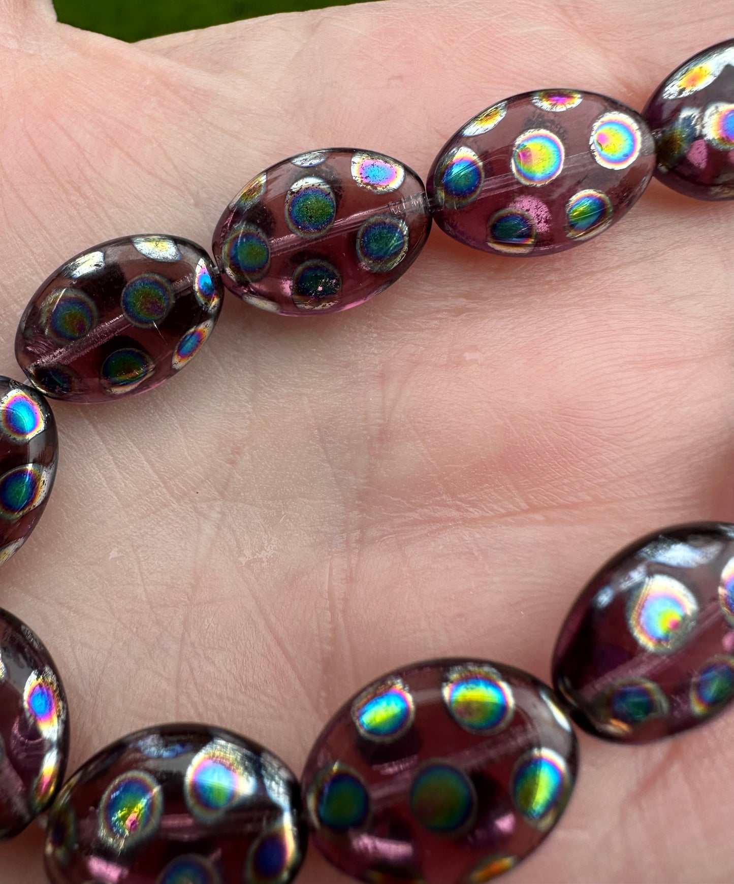 Czech Oval Bead Strand