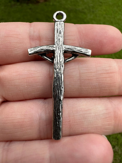 Silvertone Cross Pendant