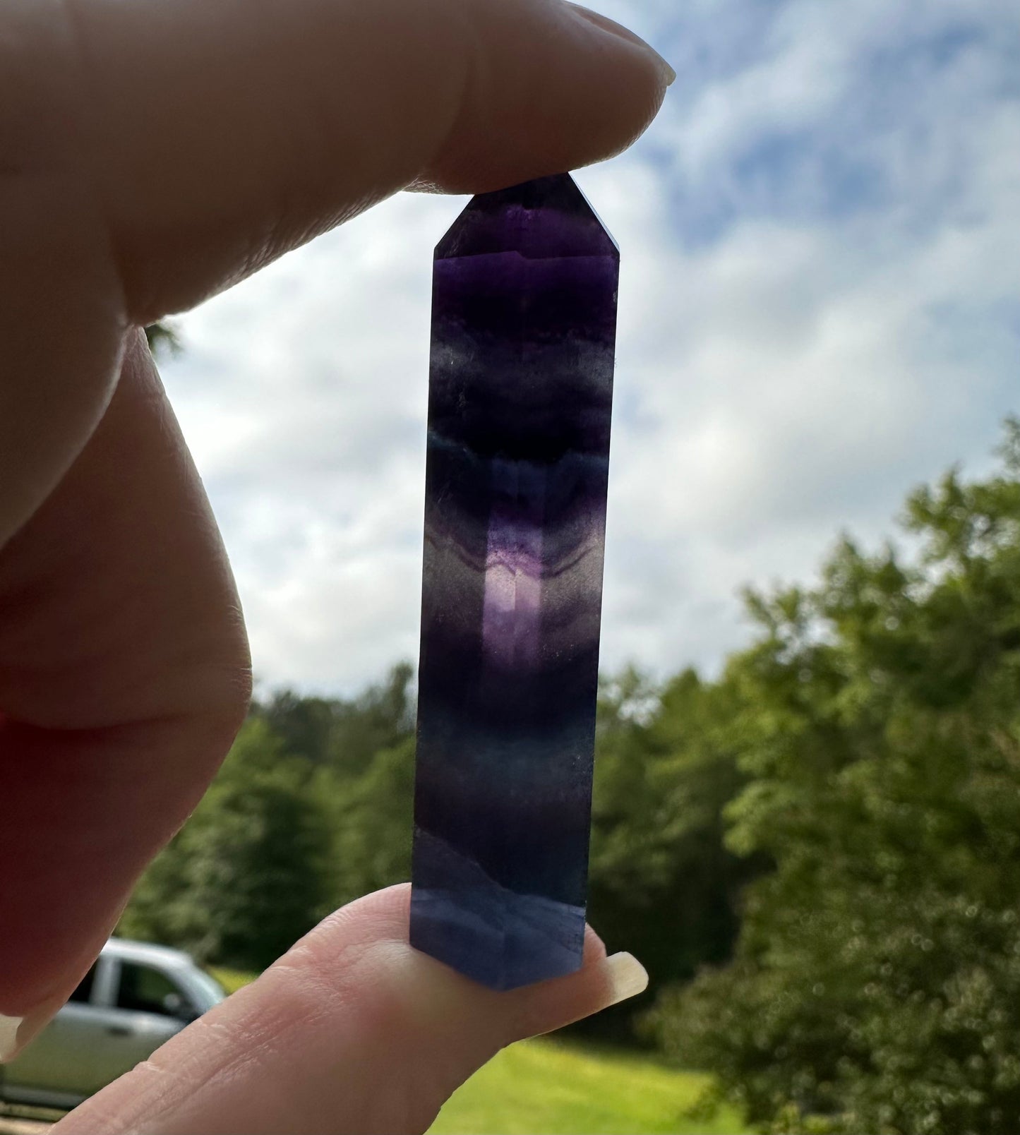 Rainbow Fluorite Crystal Point #3