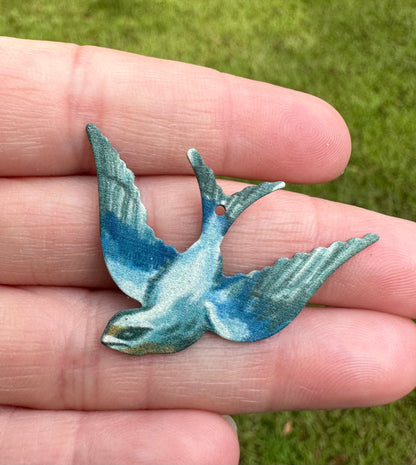 Swooping Blue Bird Charm/Pendant