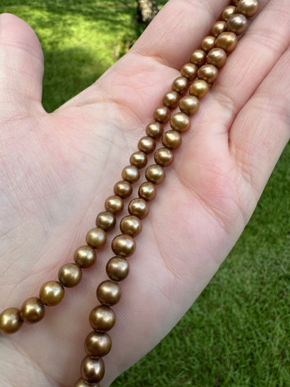 Bronze Freshwater Pearl Strand #14