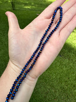 Purple-Blue Faceted Glass Beads