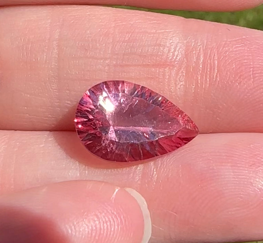 Pink Topaz 15x10mm Quantum Cut Pearshape 6.35ct