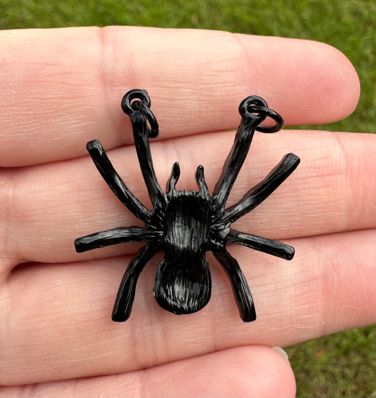 Black Metal Spider Pendant