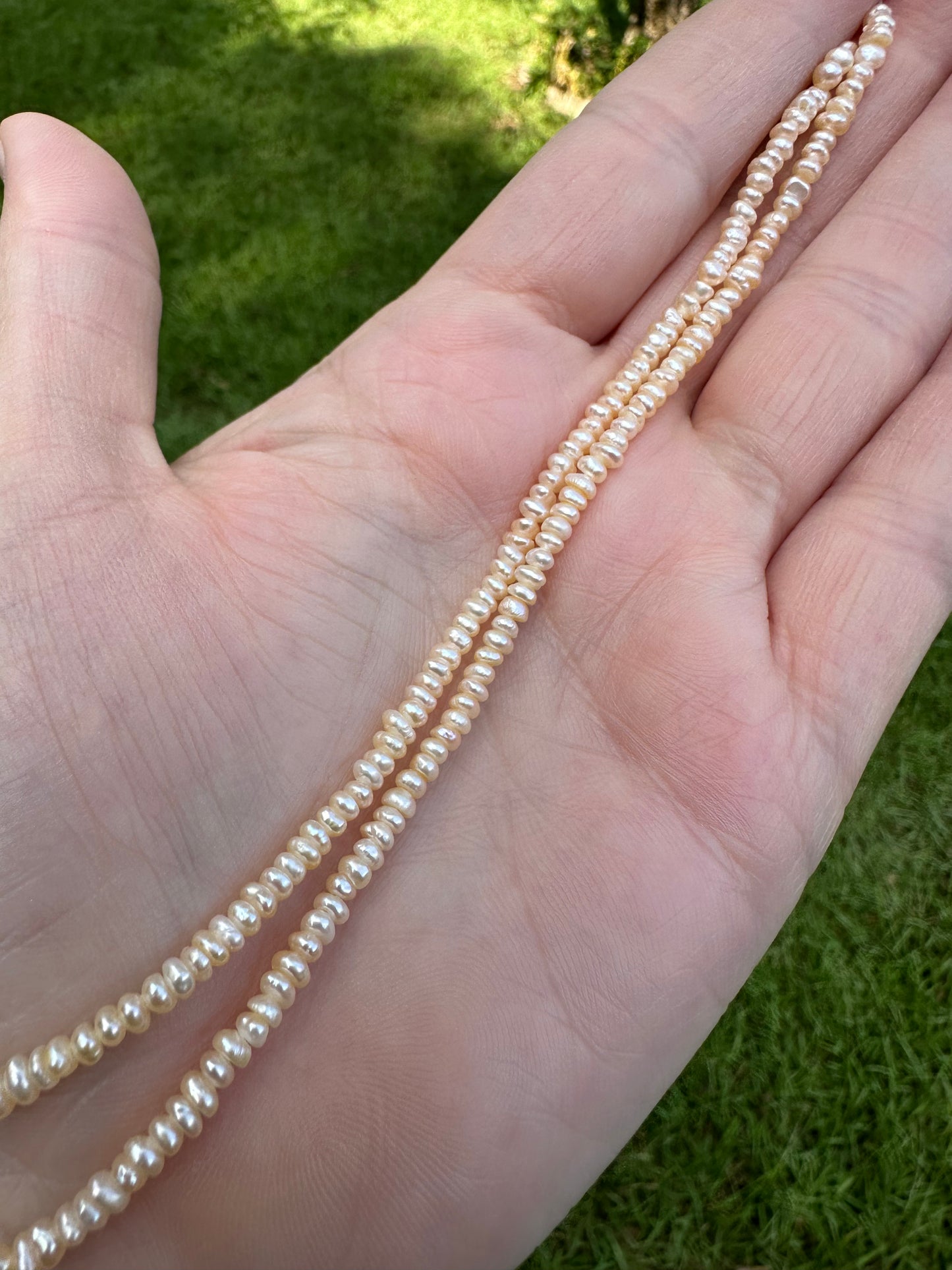 Peach Freshwater Pearl #8 Strand