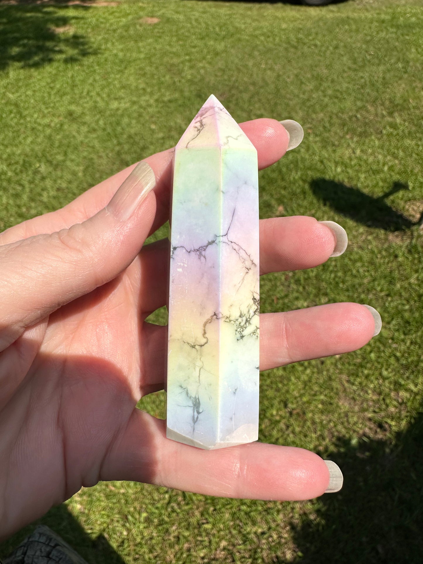 Angel Aura Howlite Obelisk Point #5