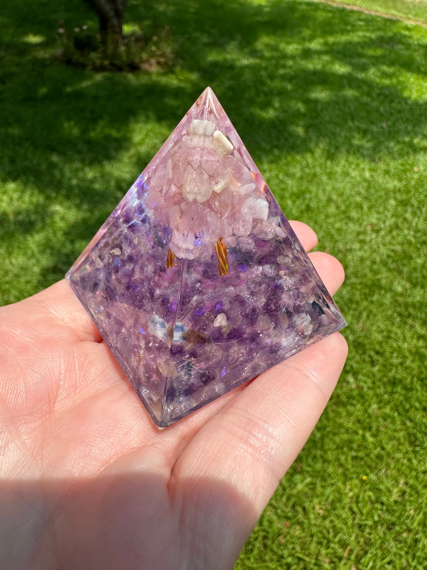 Amethyst Orgonite Pyramid #4