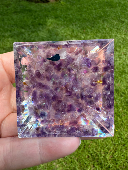 Amethyst Orgonite Pyramid #4