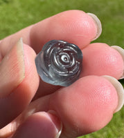 Mini Candy Fluorite Rose Carving