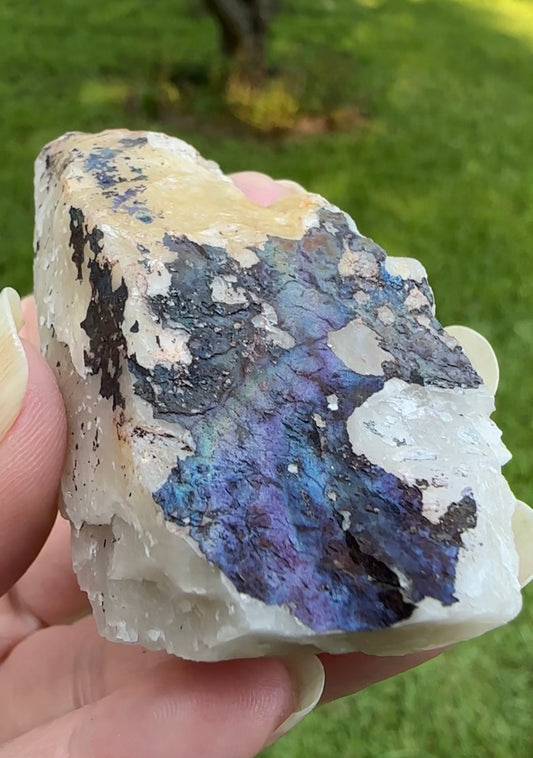 Iridescent Hematite on Quartz, Graves Mountain #3