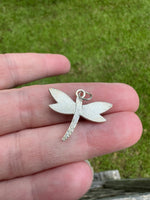 Silvertone Dragonfly Charm