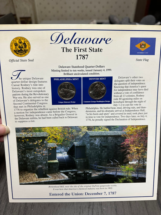 Statehood Quarter Panel Delaware