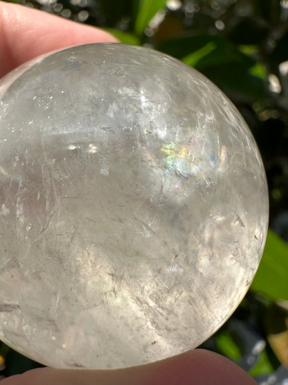 White Calcite Rainbow Sphere #6