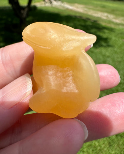 Orange Calcite Mini Toothless Dragon