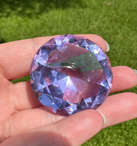 Purple Glass Gemstone Paperweight