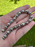 Metal Round and Rondelle Bead Strand