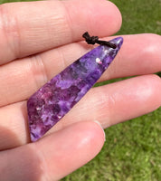 Dyed Lepidolite Stone Pendant