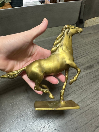 Vintage Brass Galloping Horse