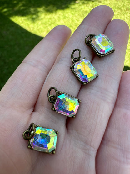 Octagon Multi-Color Charm/Pendants (4)