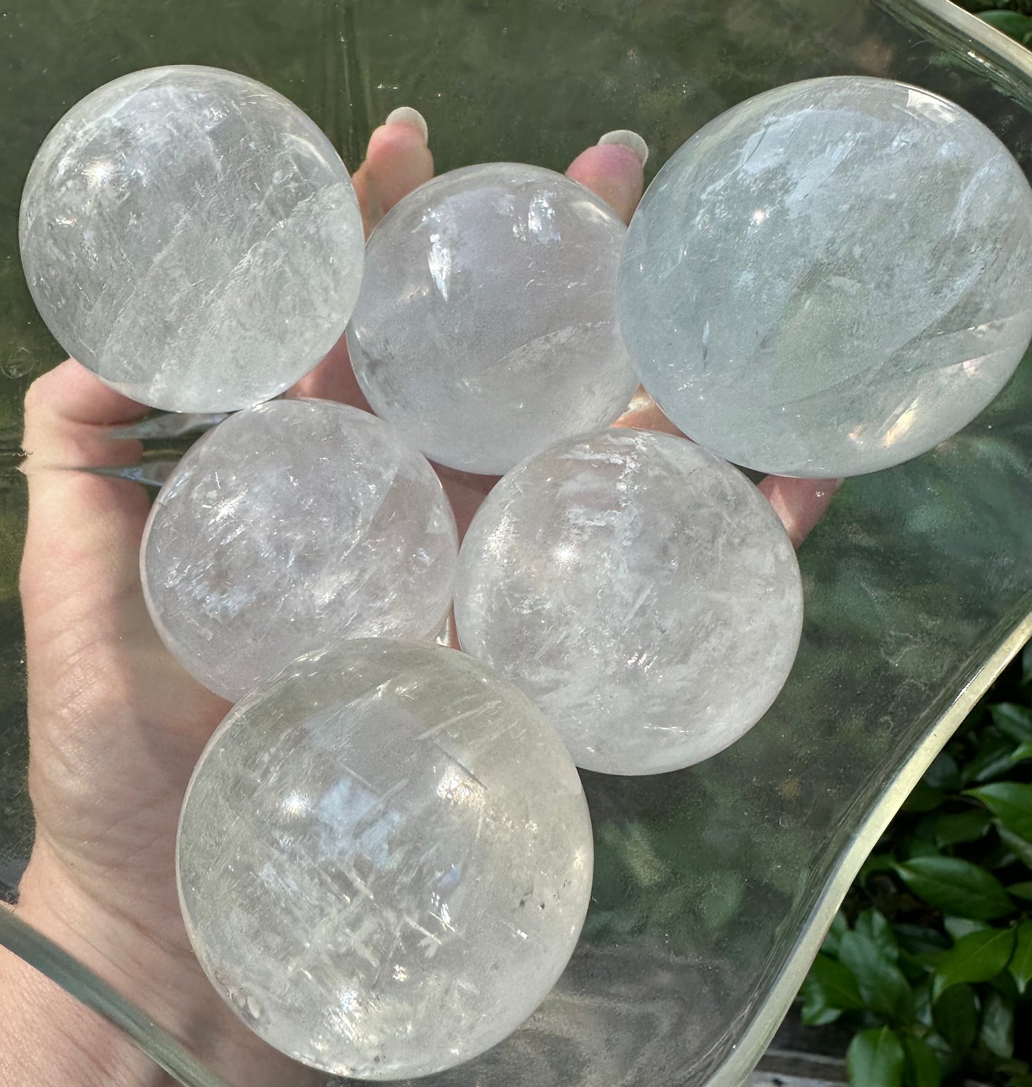 White Calcite Rainbow Sphere #6