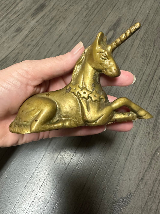 Vintage Brass Unicorn