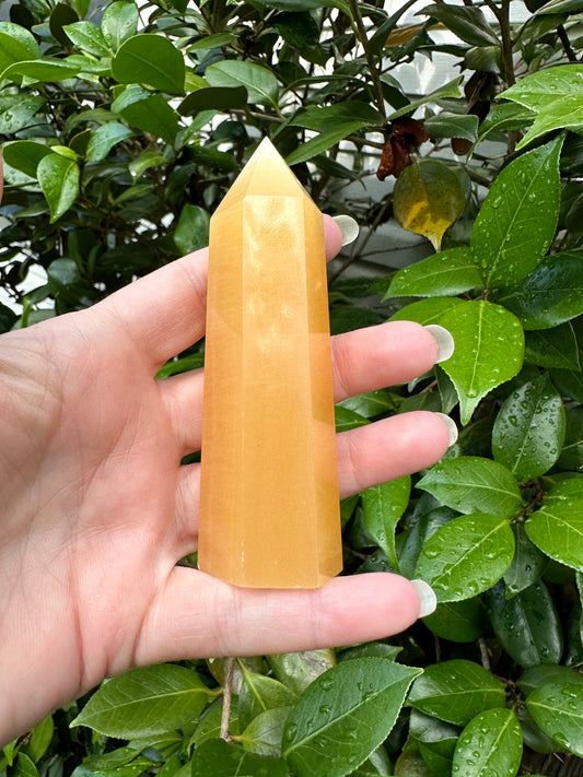 Orange Mexican Calcite Obelisk Tower #2