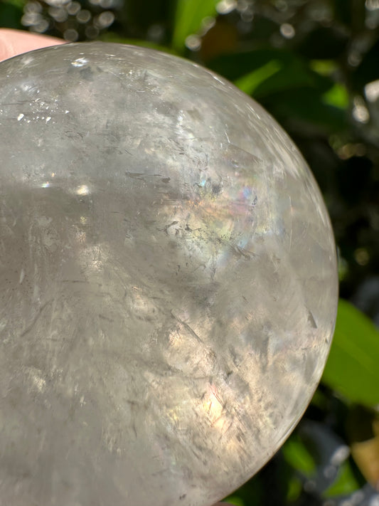 White Calcite Rainbow Sphere #6