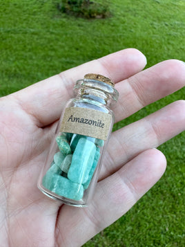 Amazonite Chips In Bottle