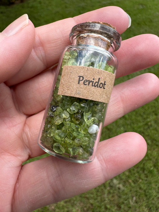 Peridot Chips In Bottle