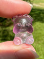 Mini Candy Fluorite Bear with Eyes Covered Carving