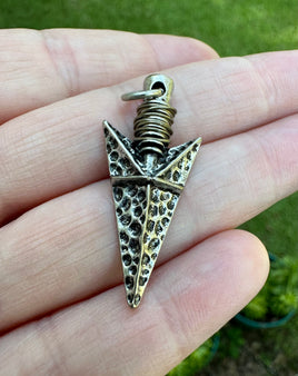 Silvertone Arrowhead Pendant