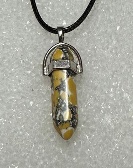 Bullet Pendant with Cord Necklace #7