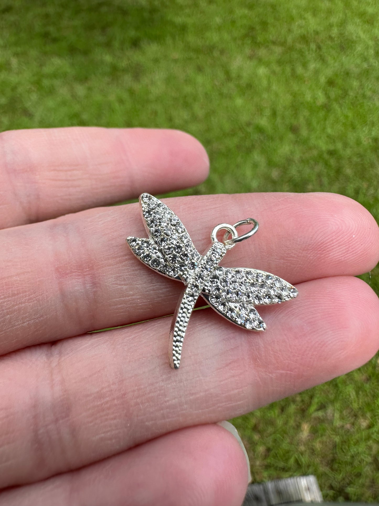 Silvertone Dragonfly Charm