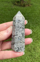 Gray Lace Agate Tower #6